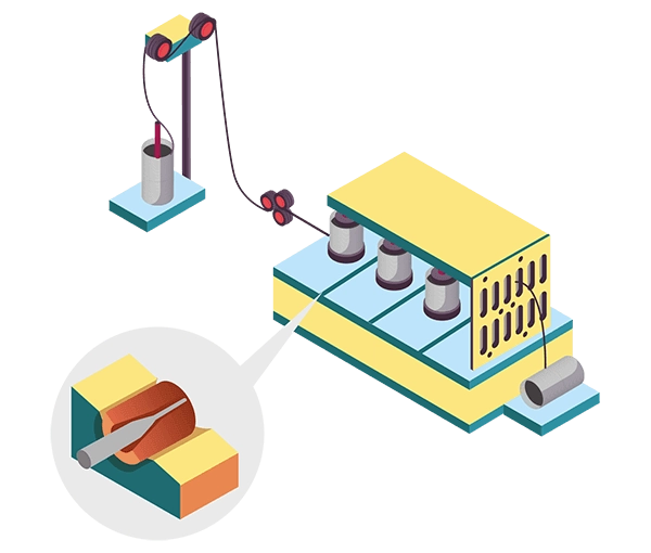 Imagen de proceso de trefilado
