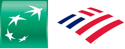 Logos de BNP Paribas y Bank of America
