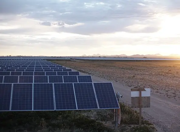 Campo de paneles solres