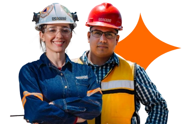 Dos personas con estrella de Deacero